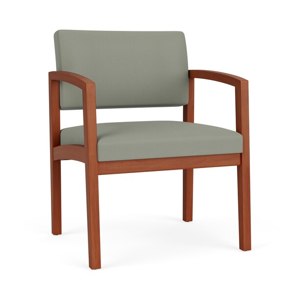 Lesro Lenox Wood Wide Guest Chair Wood Frame, Cherry, OH Eucalyptus Upholstery LW1201 - main